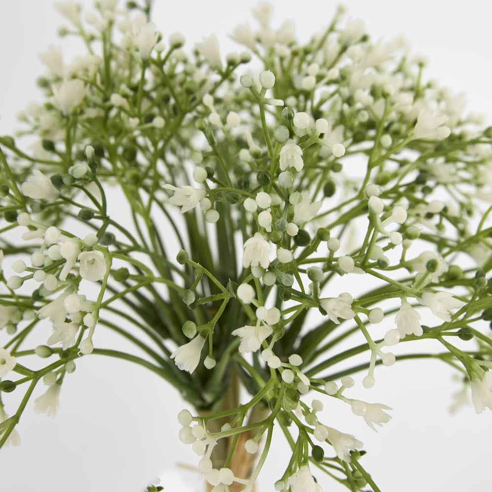 Baby Breath Bouquet 27cm Green & White