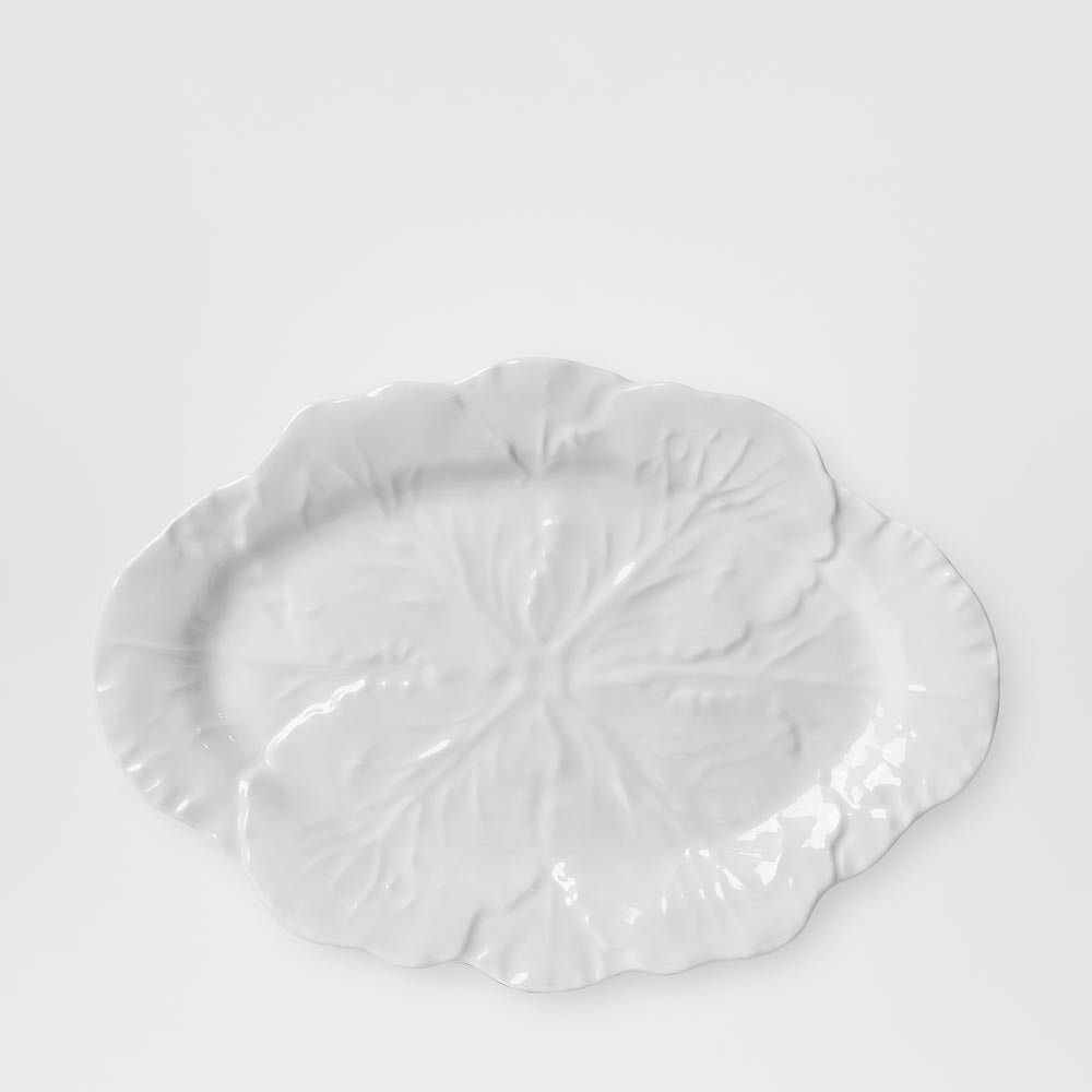 Luxe Cabbage Leaf Oval Platter