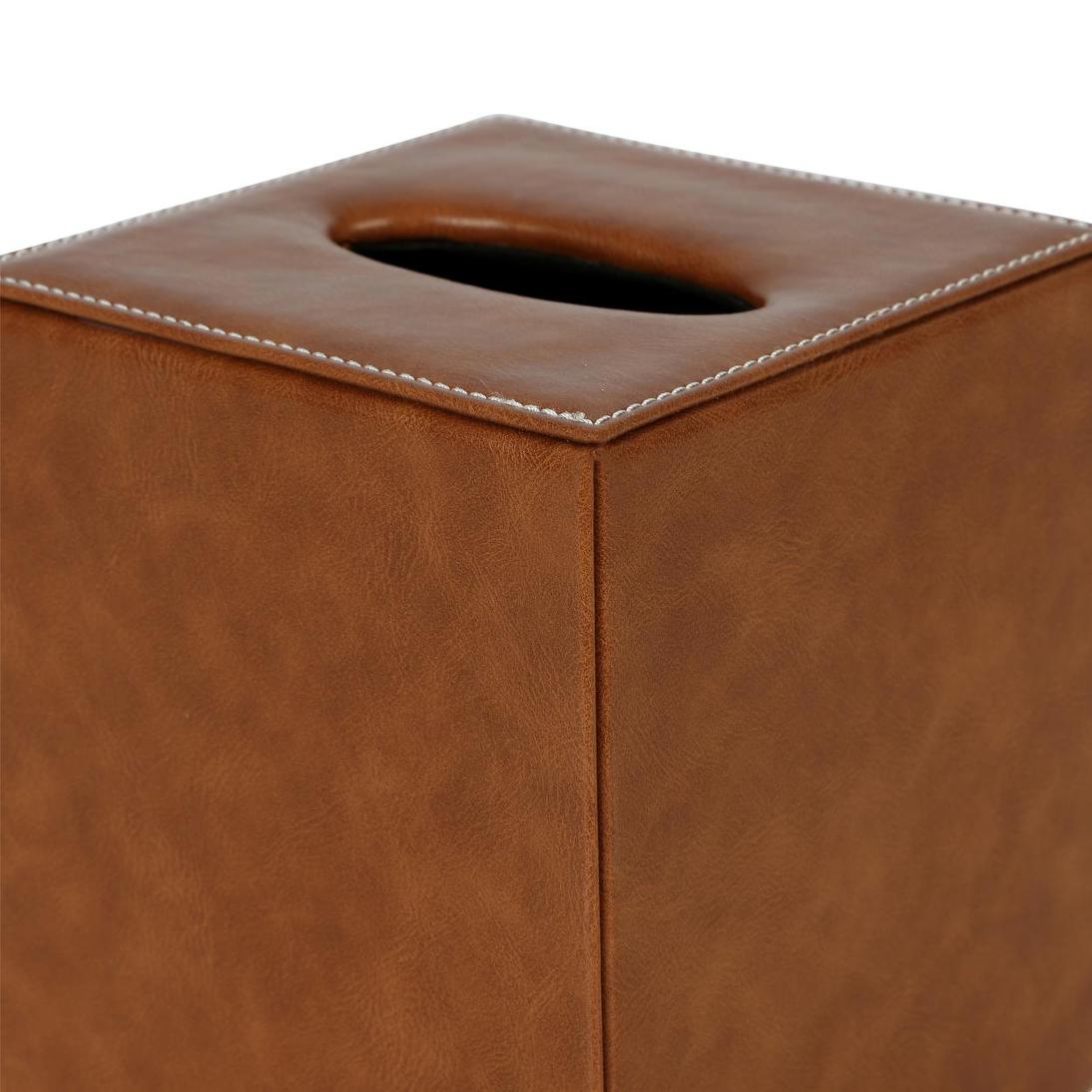 Genieve Square Tissue Box Tan 2 pcs