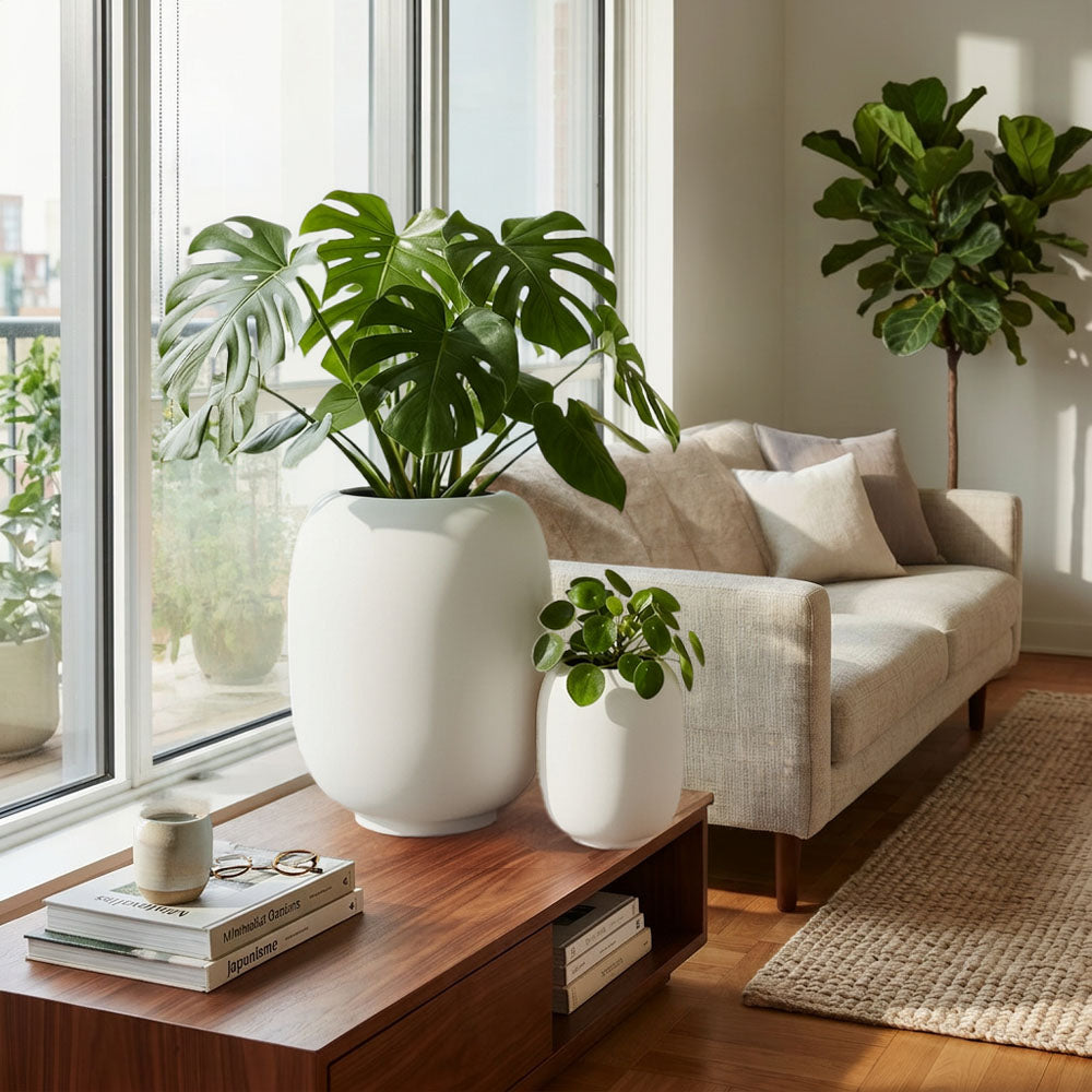 Sphere Tall Planter White