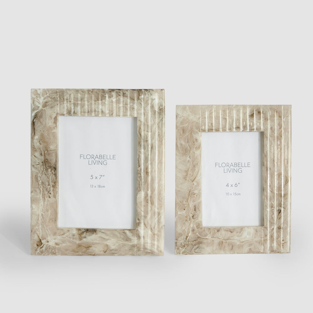 Mist 5 x 7 Resin Photo Frame Beige