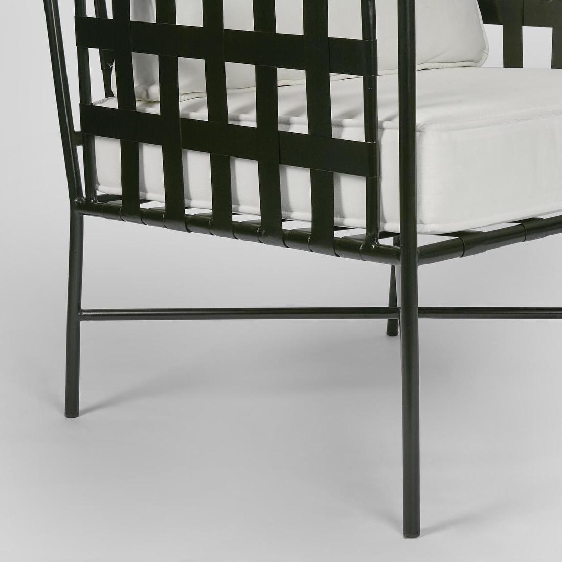 Sheffield Arm Chair Outdoor White Cushions