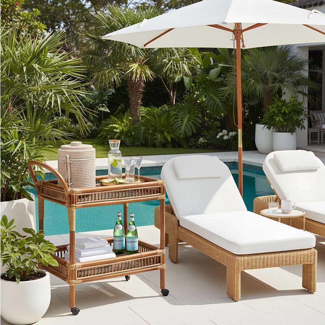 Rattan Bar Cart