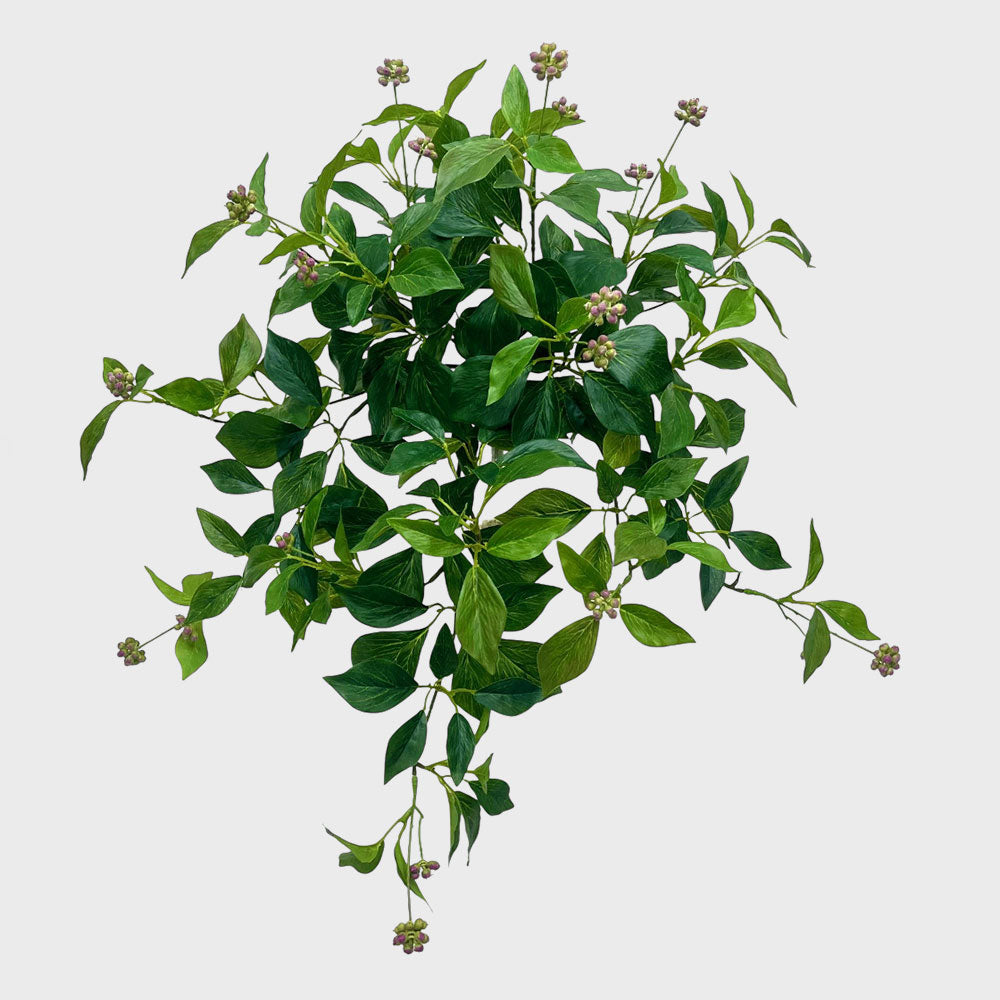 Leaf Bush With Berries 57cm