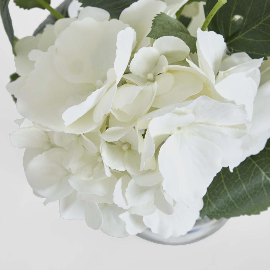 Hydrangea in Vase 31cm White