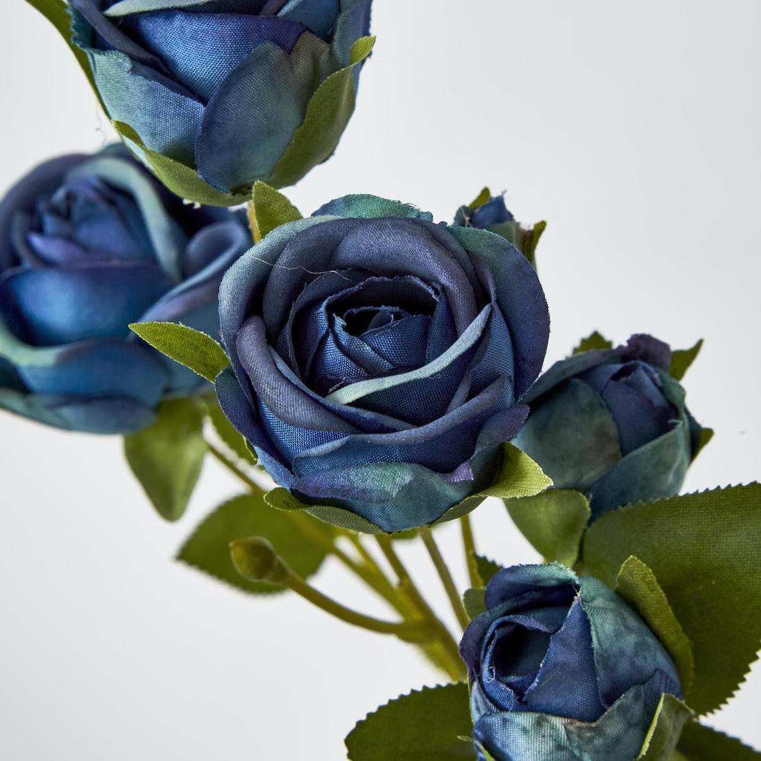 Rosebud Spray 7 Heads Blue 6 pcs