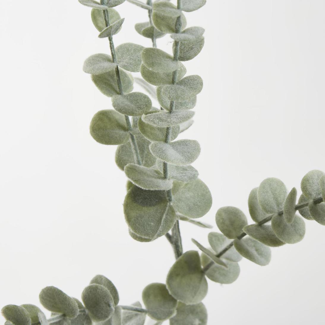 Eucalyptus Flocked Spray 74cm Grey 12 pcs