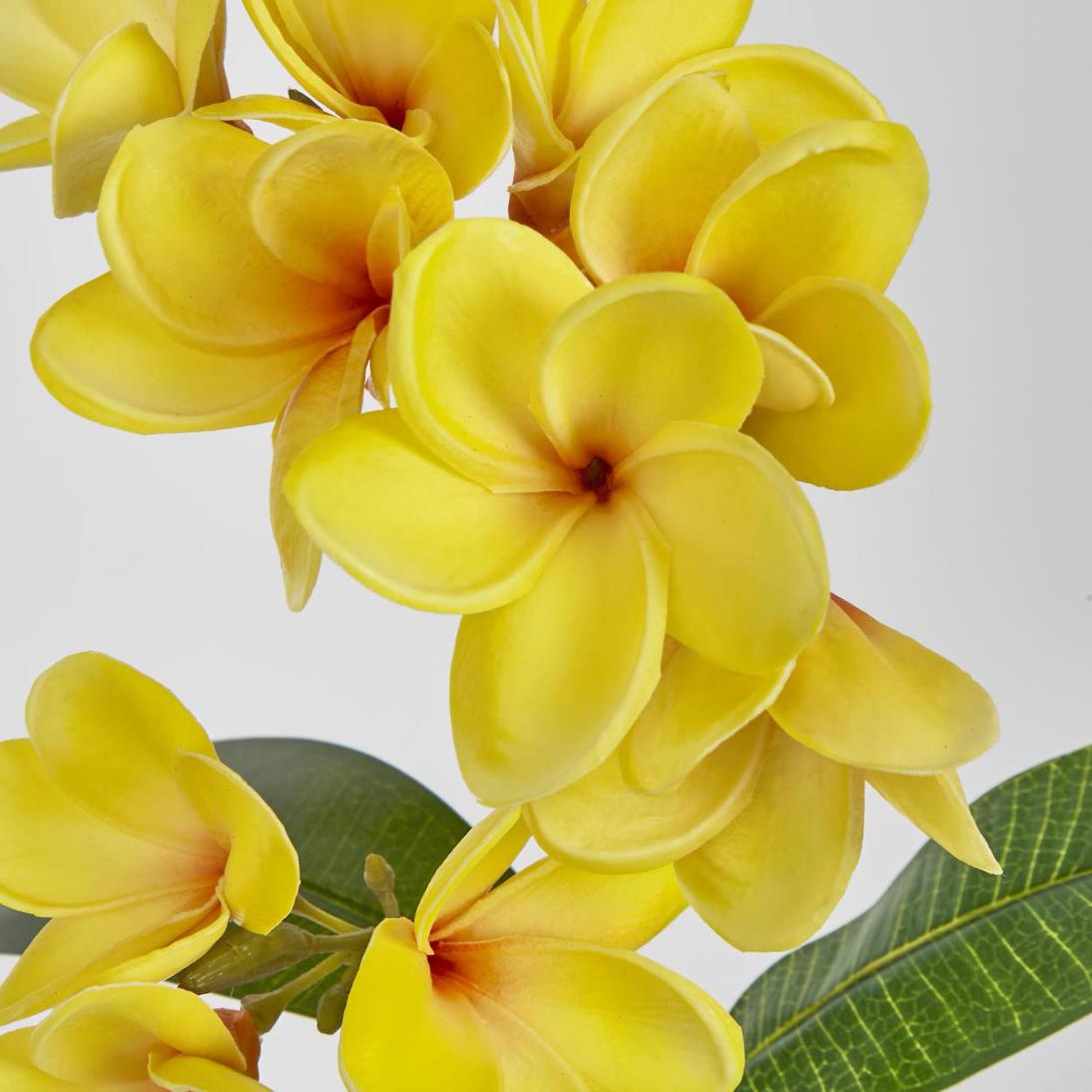 Frangipani Spray 46cm Yellow 6 pcs