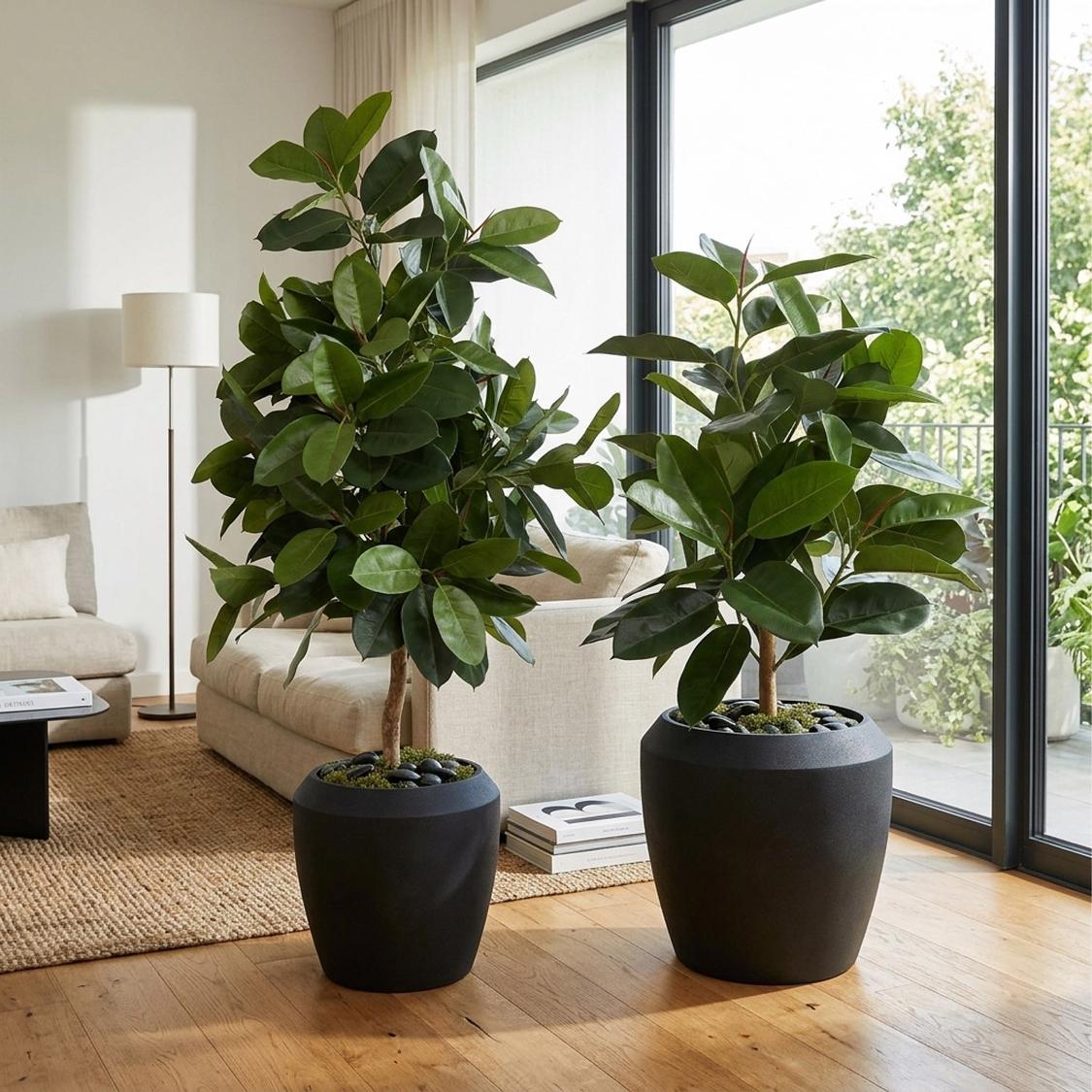 Pebble Planters Black
