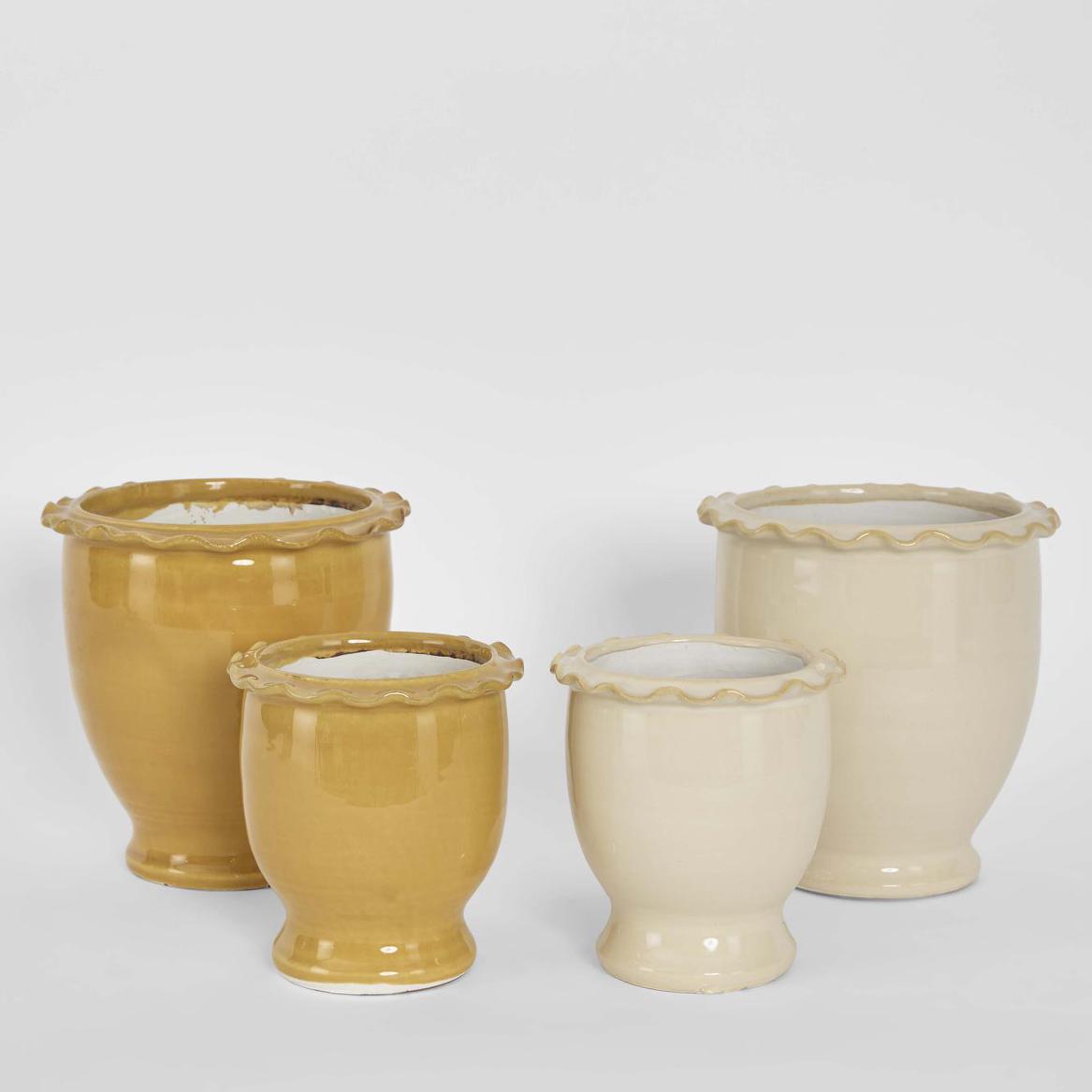 Petal Pot Mustard Large