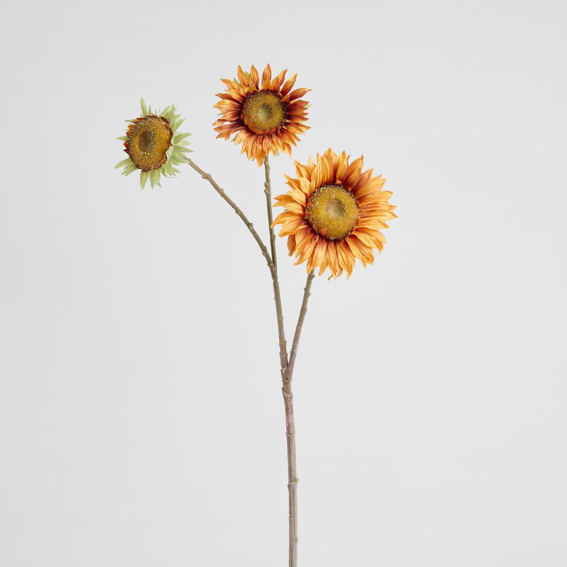 Sunflower Spray 87cm Orange 6 pcs