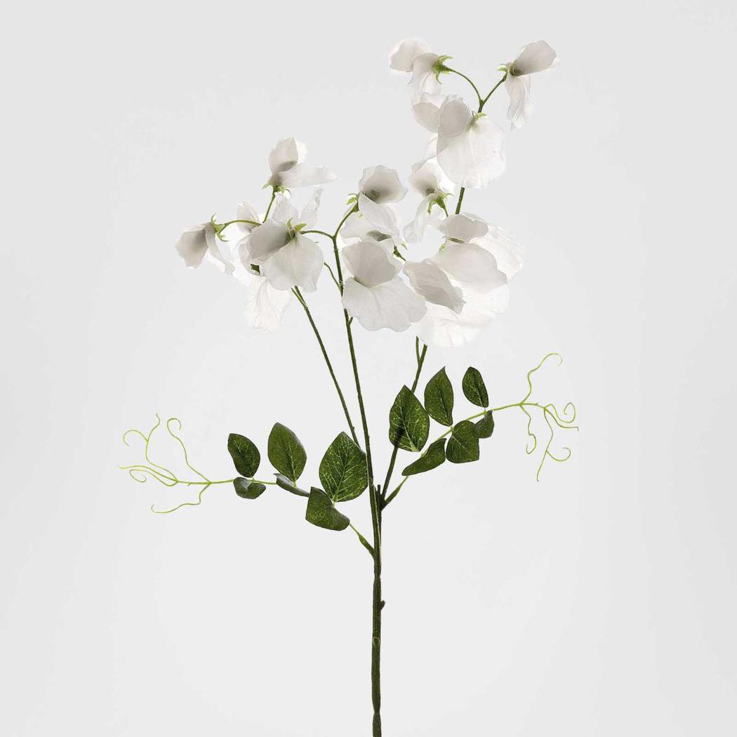 Sweetpea Spray 70cm White 6 pcs