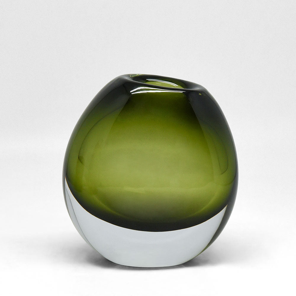 Syllene Handblown Glass Vase Green