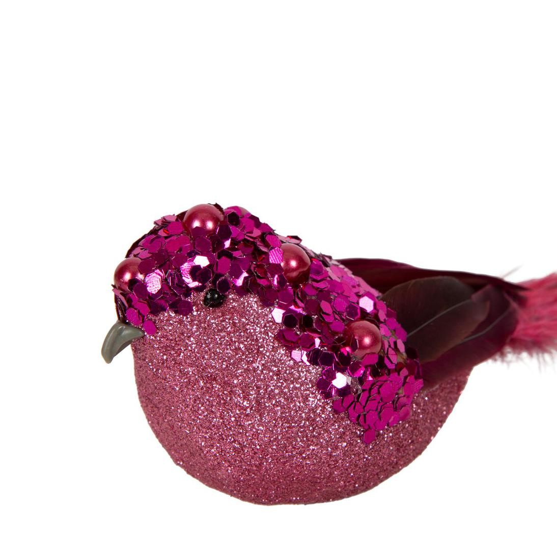 Armand Clip on Bird Decoration Pink 3 pcs