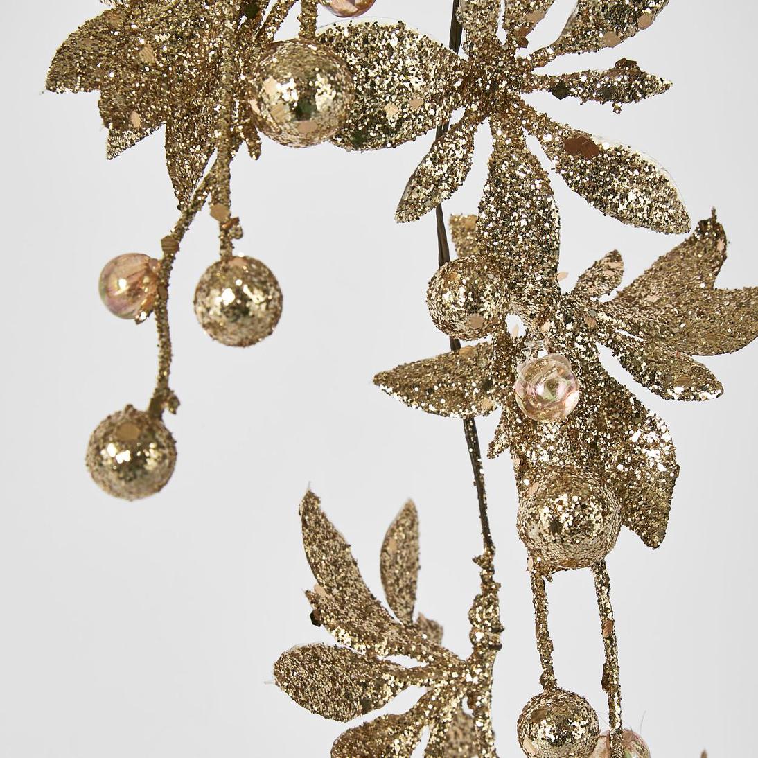 Gold Daisy Hanging Ornament 6 pcs