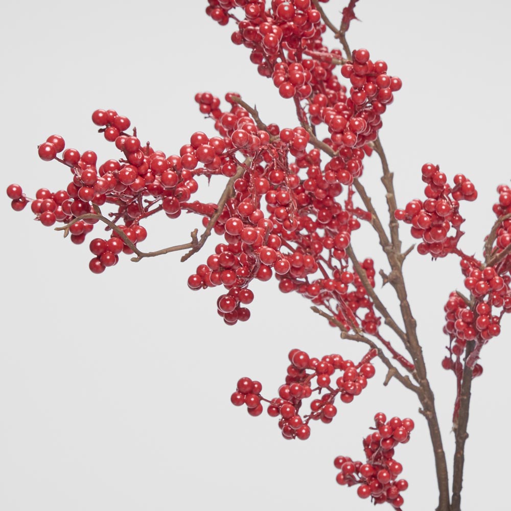 Berry Cluster Stem Red 6 pcs