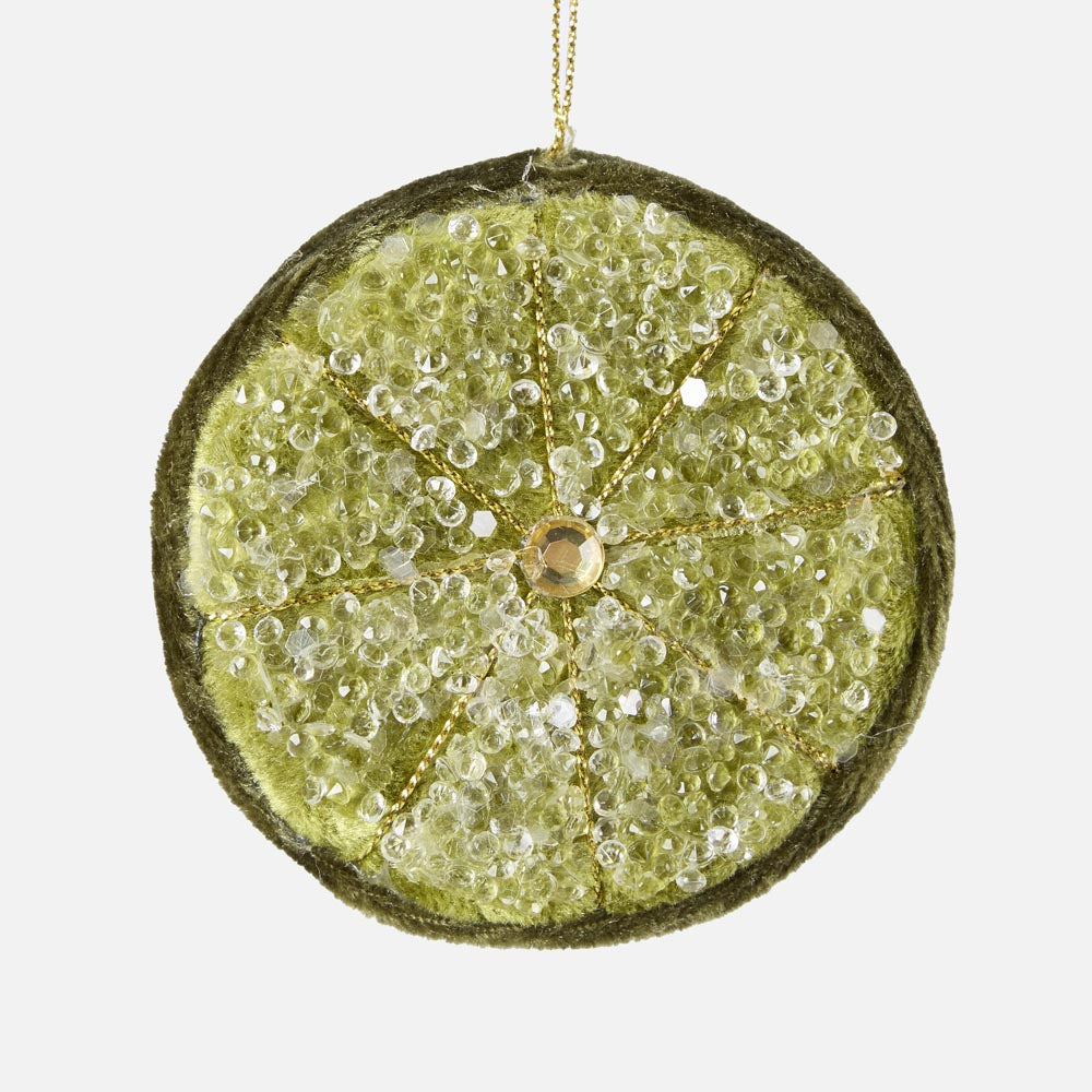 Palermo Beaded Lemon Slice Green 2 pcs