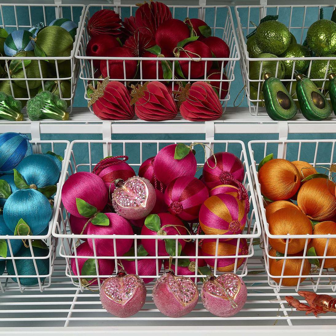 Silk Fruit Bauble Red 2 pcs