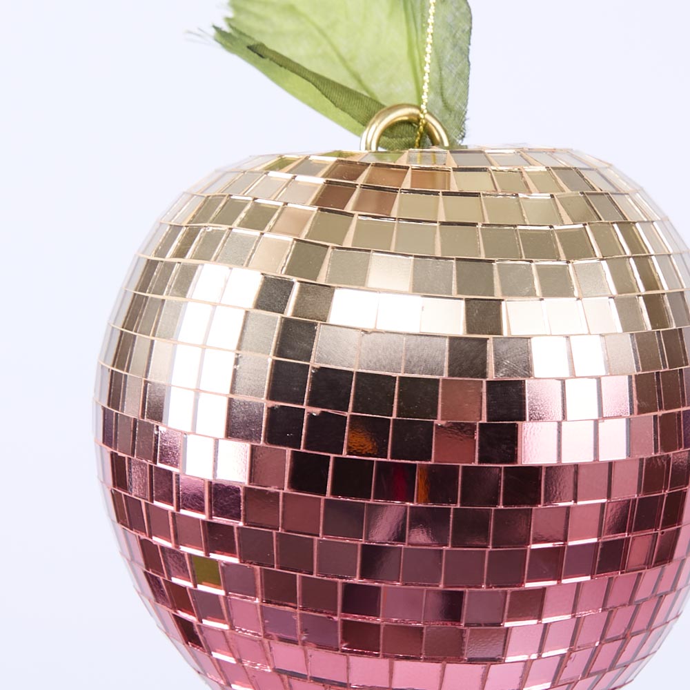 Disco Apple Decoration Large Fuchsia 2 pcs