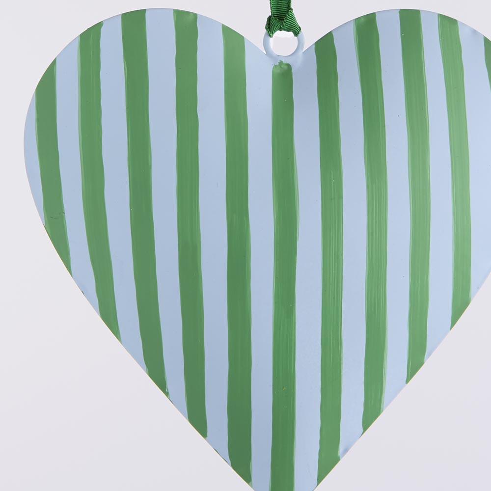 La Dolce Vita Heart Tree Decoration Large Green 3 pcs