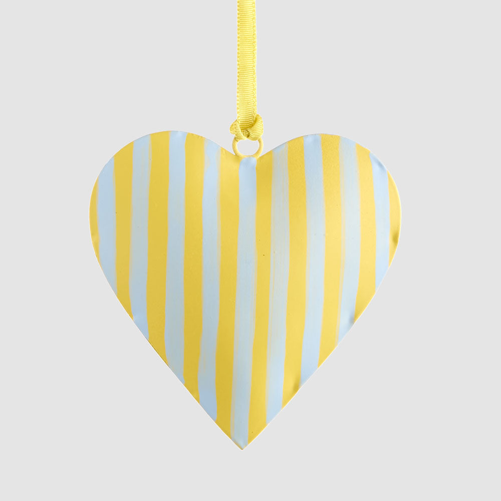 La Dolce Vita Heart Tree Decoration Small Yellow 3 pcs