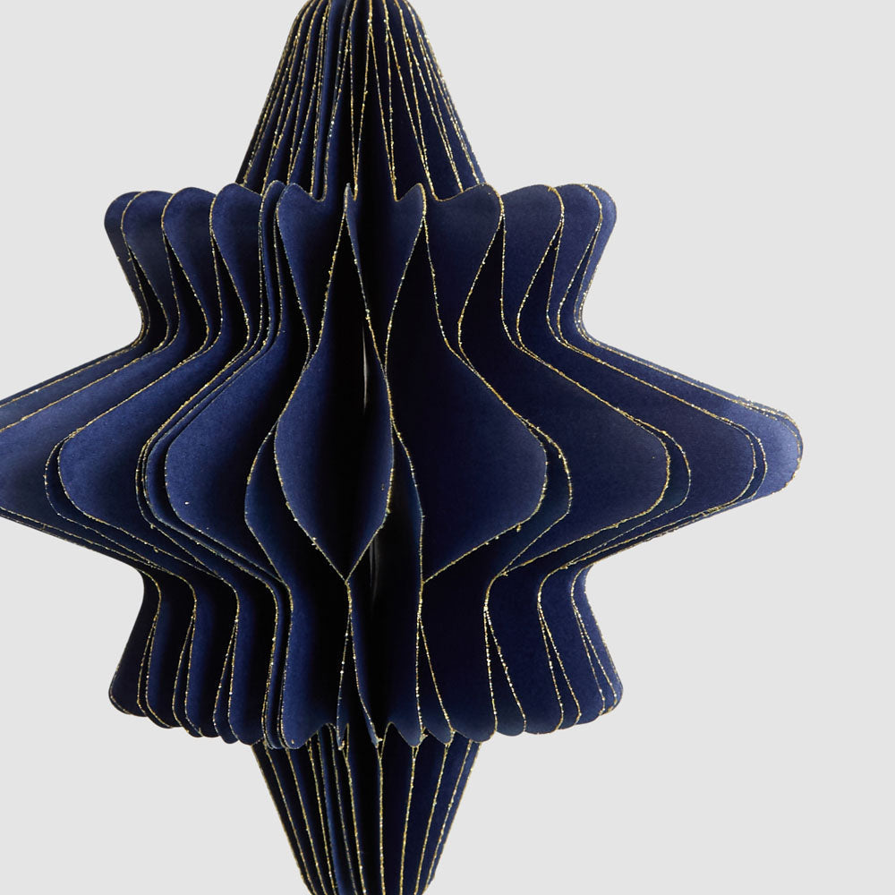 Paper Star Decoration Large Blue 12 pcs