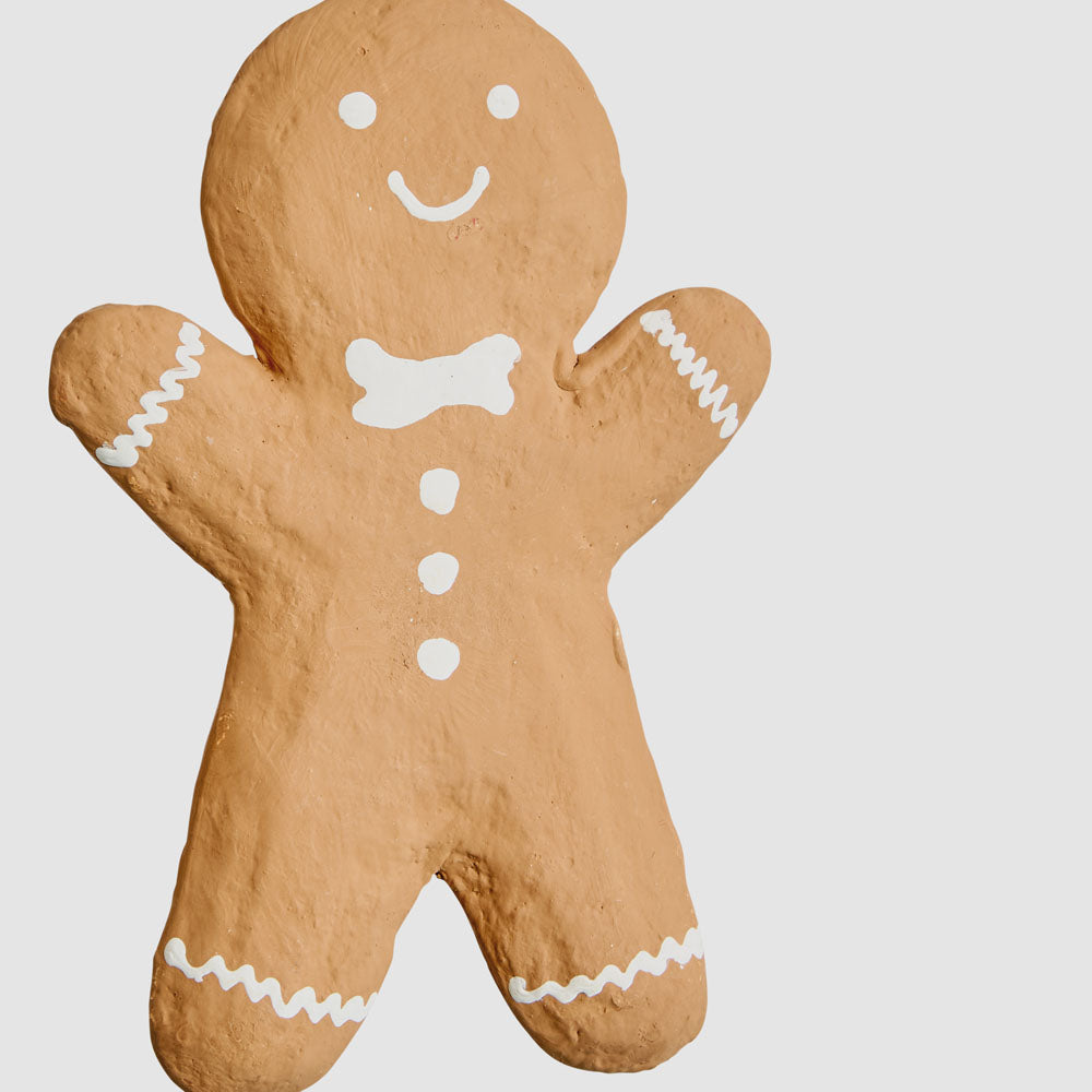 Mache Gingerbread Man Decoration 2 pcs