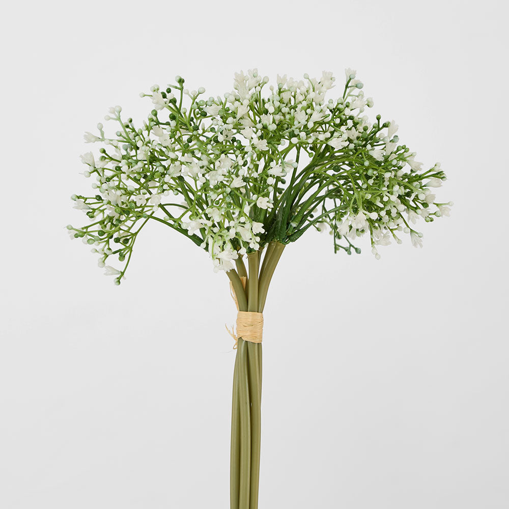 Baby Breath Bouquet 27cm Green & White