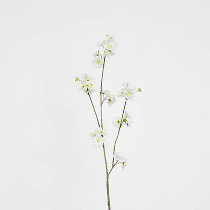 Blossom Spray White Green 84cm 6 pcs