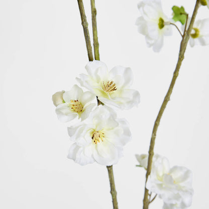 Blossom Spray White Green 84cm 6 pcs