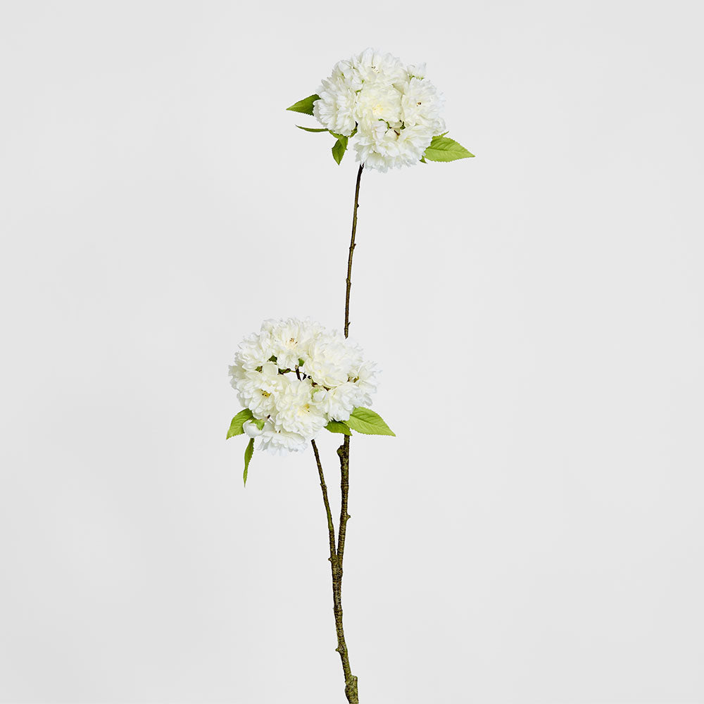 Cherry Blossom Spray 72cm White 6 pcs