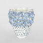 Vase with Flower White and Blue