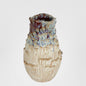 Chiselled Bark Ceramic Vase Medium Blue