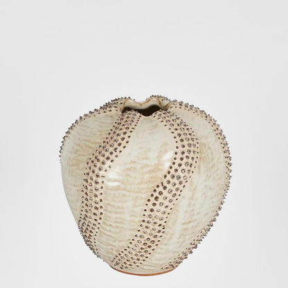 Ostrich Egg Ceramic Vase Natural