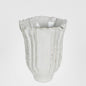 Pleated Ceramic Vase Large White