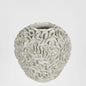 Brain Coral Ceramic Vase White