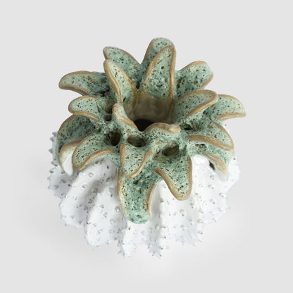 Pineapple Ceramic Sculpture Small White