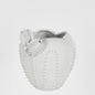Western Cactus Ceramic Vase White