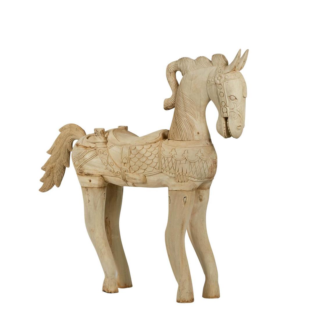 Wood Horse on Stand Large