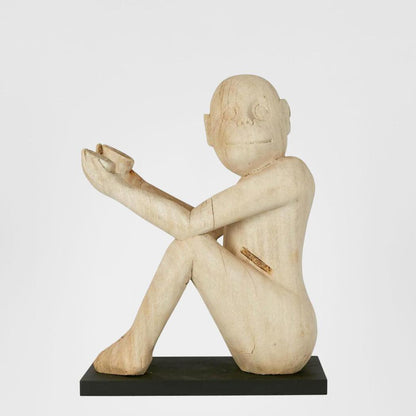 Wood Monkey on Stand