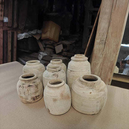 Decorative Wooden Pot Small