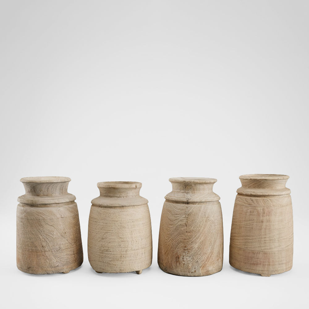 Decorative Wooden Pot Medium