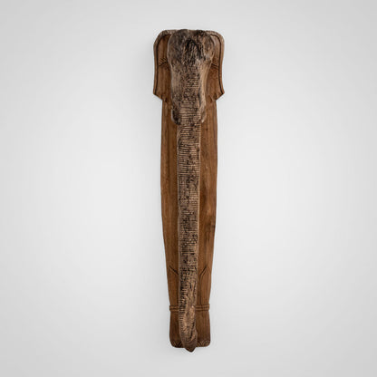Wooden Elephant Head Wall Hanging Large Brown Assorted