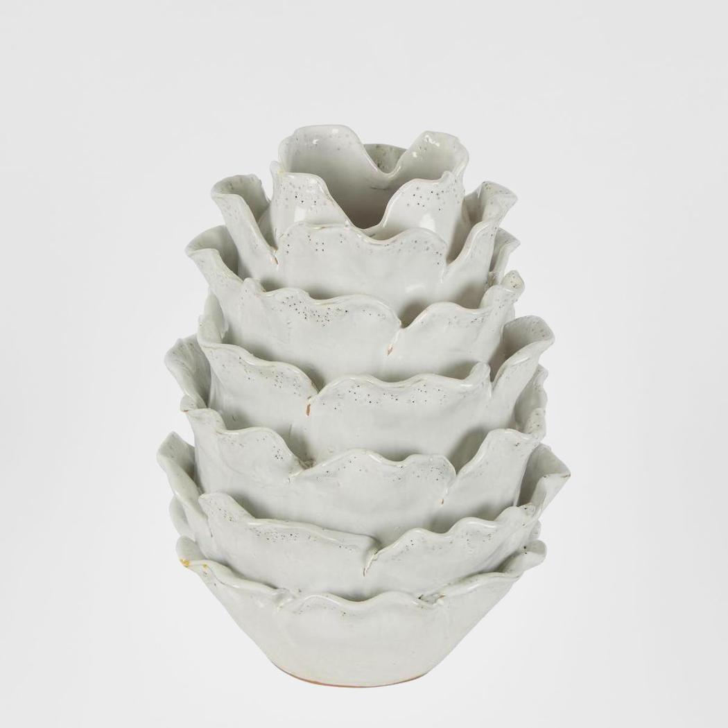 Cabbage Vase White Large