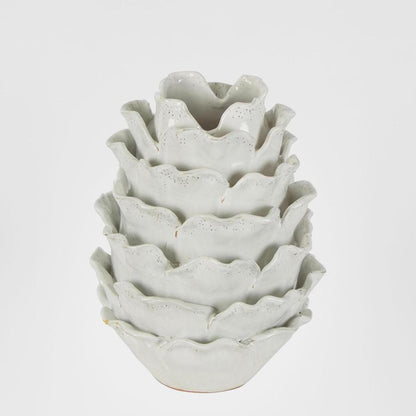 Cabbage Vase White Large