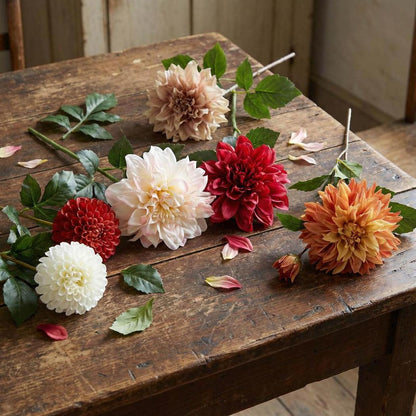 Giant Dahlia Stem 70cm Ice Pink 6 pcs