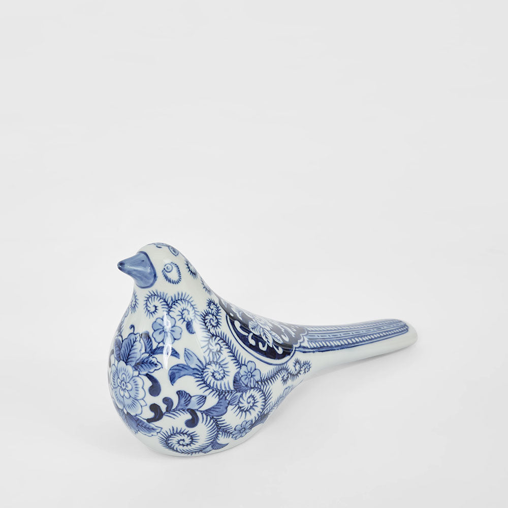 Dynasty Bird Dark Blue & White