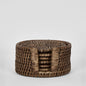 Paume Rattan Round Coaster Set 6 Antique Brown