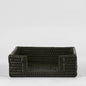Paume Rattan Square Napkin Box Black