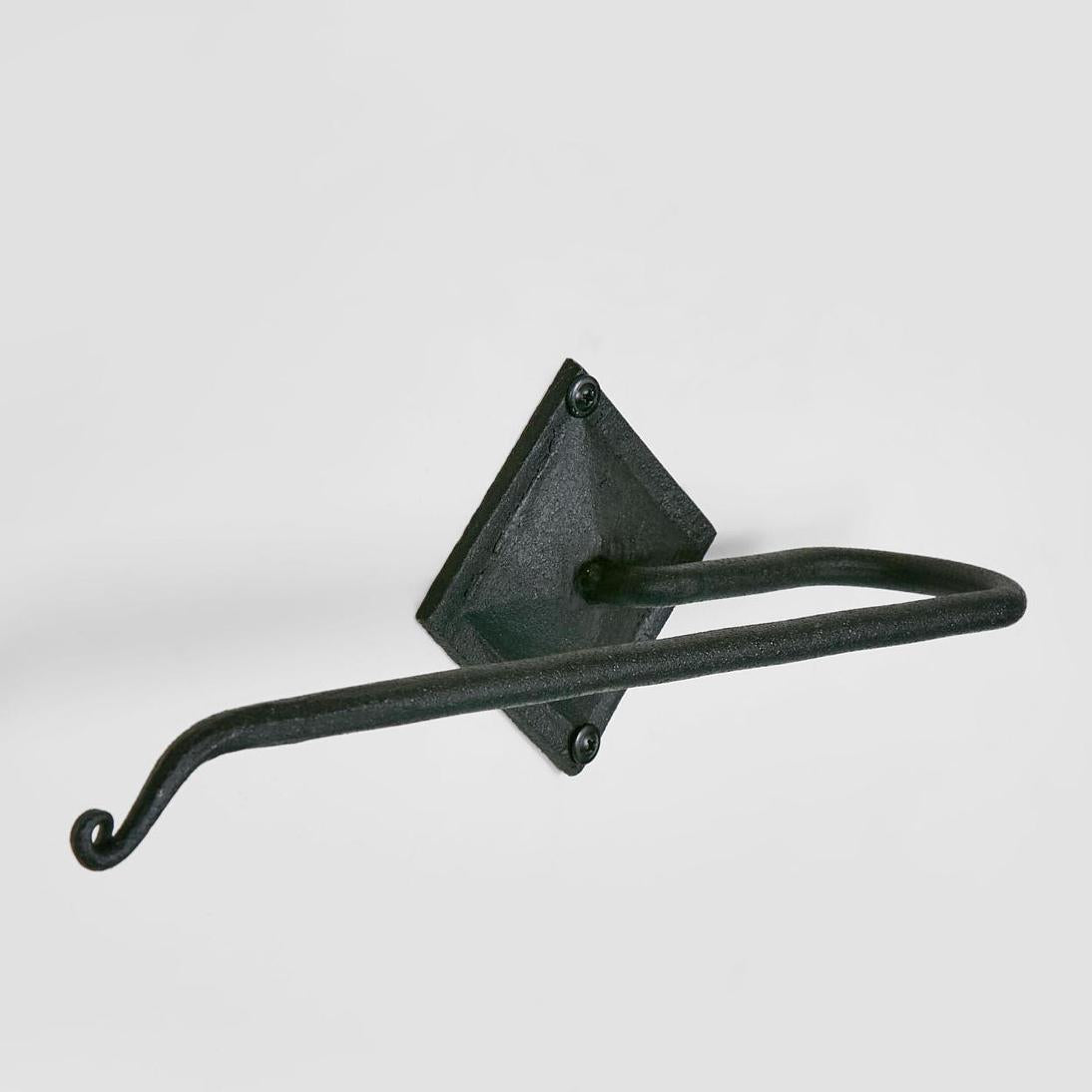 Towel Holder Long Black 2 pcs